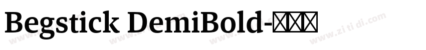 Begstick DemiBold字体转换